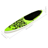 Inflatable Stand Up Paddleboard Set 366x76x15 cm Green - Extra Image