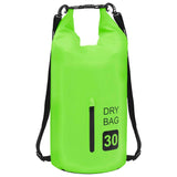 Dry Bag with Zipper Green 30 L PVC - Front View
