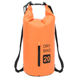 Dry Bag with Zipper Orange 20 L PVC - Front View