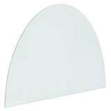 Fireplace Glass Plate Half Round 800x600 mm - Front View