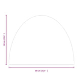 Fireplace Glass Plate Half Round 800x600 mm - Extra Image