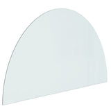 Fireplace Glass Plate Half Round 1000x600 mm - Front View
