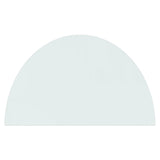 Fireplace Glass Plate Half Round 1000x600 mm - Top-Down View