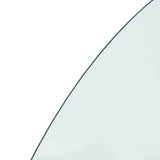 Fireplace Glass Plate Half Round 1200x600 mm - Rear View