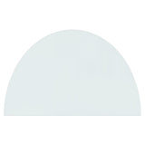 Fireplace Glass Plate Half Round 800x500 mm - Top-Down View