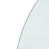 Fireplace Glass Plate Half Round 800x500 mm - Rear View