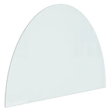 Fireplace Glass Plate Half Round 800x600 mm - Front View