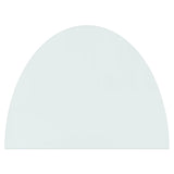 Fireplace Glass Plate Half Round 800x600 mm - Top-Down View