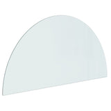 Fireplace Glass Plate Half Round 1000x500 mm - Front View