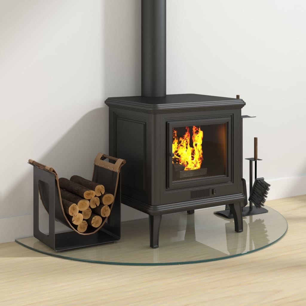 Fireplace Glass Plate Half Round 1000x500 mm