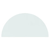 Fireplace Glass Plate Half Round 1000x500 mm - Top-Down View