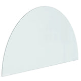 Fireplace Glass Plate Half Round 1000x600 mm - Front View