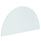 Fireplace Glass Plate Half Round 1200x600 mm - Front View