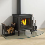 Fireplace Glass Plate 100x50 cm - Side View