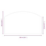 Fireplace Glass Plate 100x60 cm - Extra Image