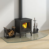 Fireplace Glass Plate 120x60 cm - Side View