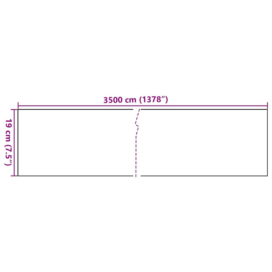 Privacy Strip PVC 35x0.19 m White