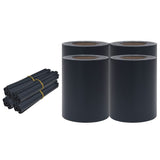 Garden Privacy Screens 4 pcs PVC 35x0.19 m Matte Dark Grey - Front View