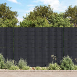 Garden Privacy Screens 4 pcs PVC 35x0.19 m Matte Dark Grey