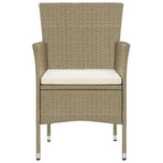 Garden Dining Chairs 2 pcs Poly Rattan Beige