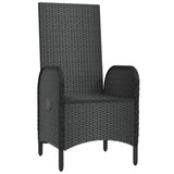 Outdoor Chairs 2 pcs Poly Rattan Black - Top-Down View