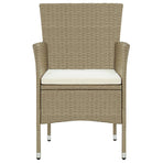 Garden Dining Chairs 4 pcs Poly Rattan Beige