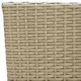 Garden Dining Chairs 4 pcs Poly Rattan Beige - Extra Image