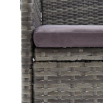 Garden Dining Chairs 4 pcs Poly Rattan Grey