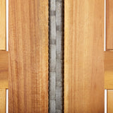 Garden Table Grey 190x90x75 cm Poly Rattan and Acacia Wood - 45-Degree Angle