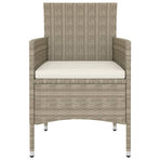 4 Piece Garden Chair and Stool Set Poly Rattan Beige