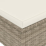 4 Piece Garden Chair and Stool Set Poly Rattan Beige