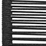 Garden Chairs 4 pcs Cotton Rope and Steel Black