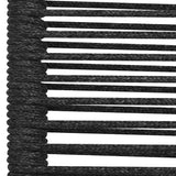 Garden Chairs 4 pcs Cotton Rope and Steel Black - Rear View
