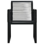 Garden Chairs 4 pcs Rope Rattan Black