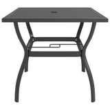 Garden Table Anthracite 81.5x81.5x72 cm Steel - Front View
