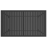 Garden Table Anthracite 140x80x72 cm Steel - Top-Down View