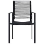 Garden Chairs 4 pcs PVC Rattan Black