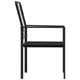 Garden Chairs 4 pcs PVC Rattan Black - Top-Down View