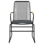 Garden Chairs 2 pcs Black 58x59x85.5 cm PVC Rattan