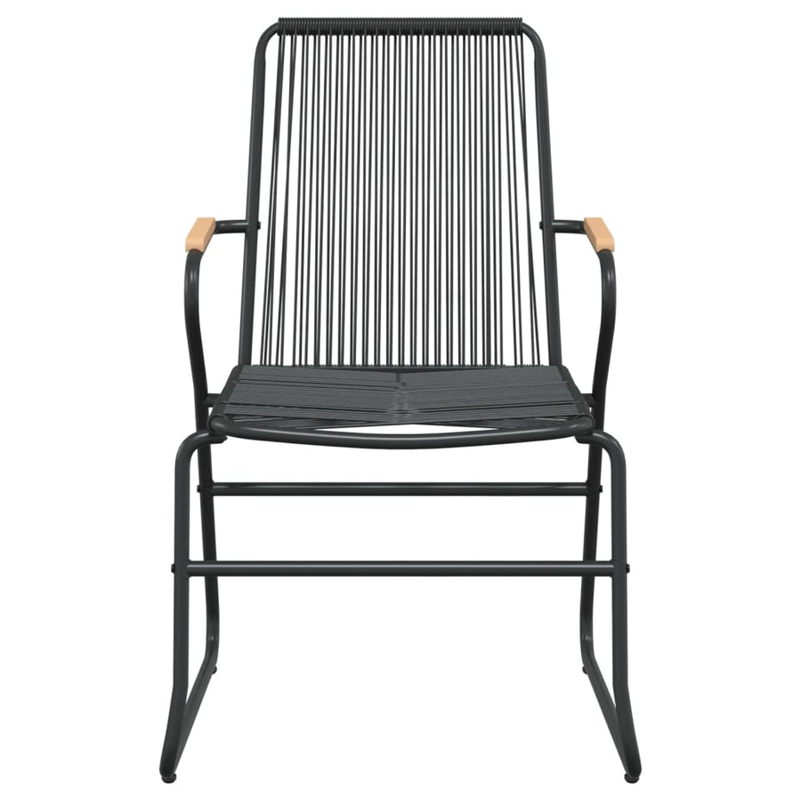 Garden Chairs 2 pcs Black 58x59x85.5 cm PVC Rattan