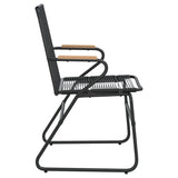 Garden Chairs 2 pcs Black 58x59x85.5 cm PVC Rattan - 45-Degree Angle