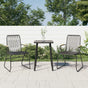 Garden Chairs 2 pcs Black 58x59x85.5 cm PVC Rattan