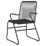 Garden Chairs 4 pcs Black 58x59x85.5 cm PVC Rattan - Rear View
