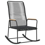 Garden Rocking Chair Black 59x79.5x104 cm PVC Rattan