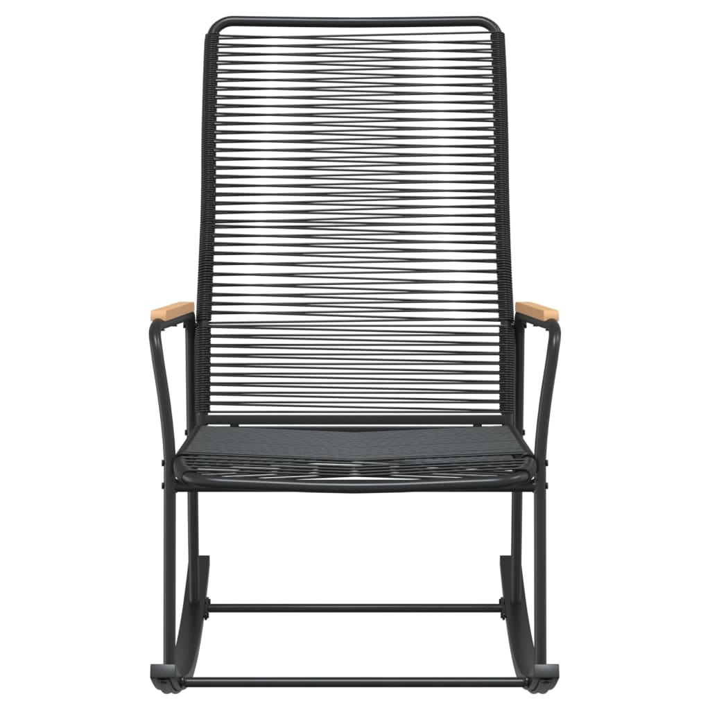 Garden Rocking Chair Black 59x79.5x104 cm PVC Rattan