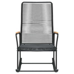 Garden Rocking Chair Black 59x79.5x104 cm PVC Rattan