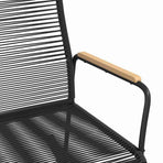 Garden Rocking Chair Black 59x79.5x104 cm PVC Rattan