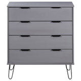 Drawer Cabinet Grey 76.5x39.5x90.3 cm Solid Pine Wood