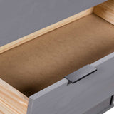 Drawer Cabinet Grey 76.5x39.5x90.3 cm Solid Pine Wood - Top-Down View