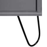 Drawer Cabinet Grey 76.5x39.5x90.3 cm Solid Pine Wood